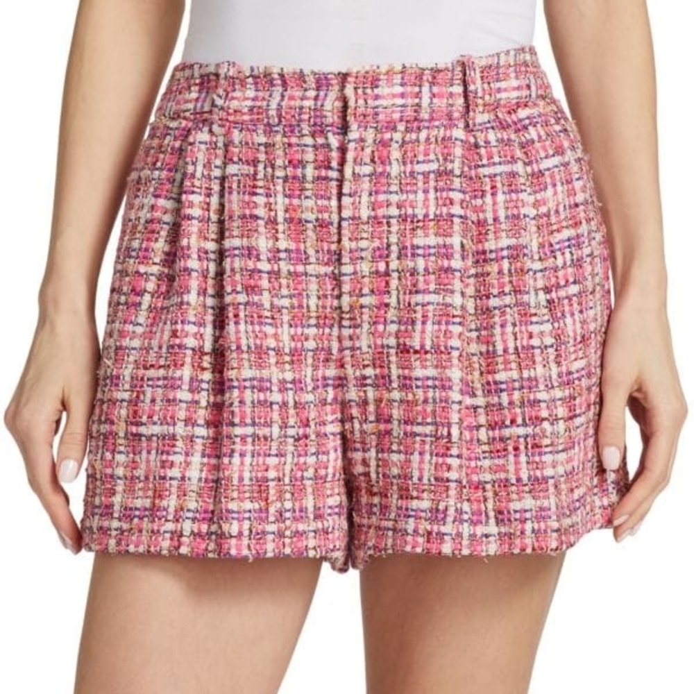 Alice + Olivia Tweed Cropped Jacket XS & Conry Pleated Short Sz 2 - Picture 6 of 9